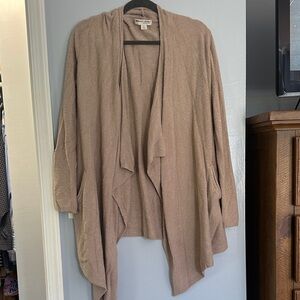 Barefoot Dreams Tan Draped Poncho